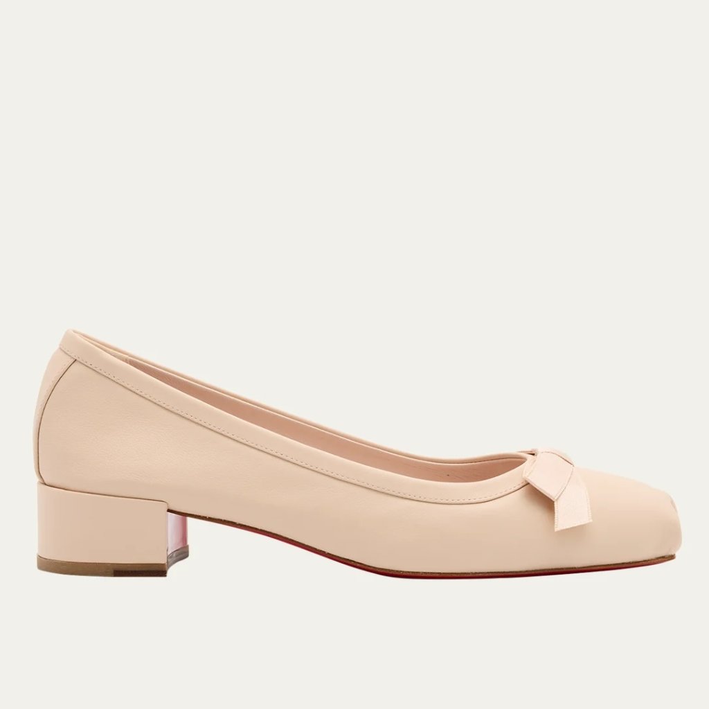 Christian Louboutin Mamaflirt Square Tow Low Heel Ballerina Pumps Shoes